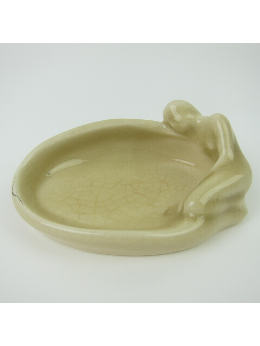 Vintage Rookwood Pottery Woman Figural Nude Pin Tray Dish Delta Theta Tau 1948